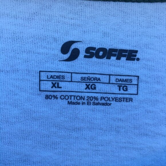 Christmas Holiday Graphic Raglan Tee XL Too Lit To Quit Green White - Picture 5 of 5